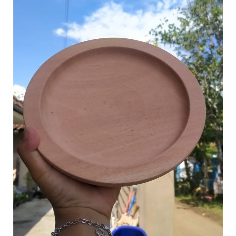 Cobek Kayu + Ulekan Cobek Coet Kayu Asli Diameter 24 BESAR