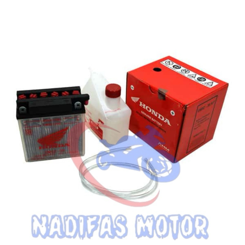 Aki Basah AHM Honda GM5Z-3B Original 31500-GBG-FM0 Battery Sepeda Motor Legenda Mega Pro Revo Supra 