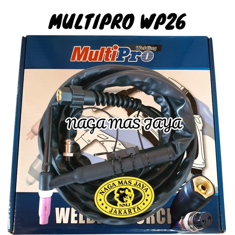 STANG LAS ARGON WP26 WP 26 4 METER MULTIPRO / TIG TORCH STANG LAS ARGON WP26 MULTIPRO