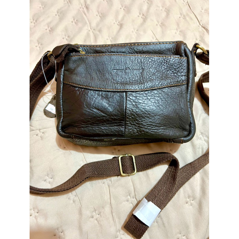 Ssamzie kulit asli sling pria New