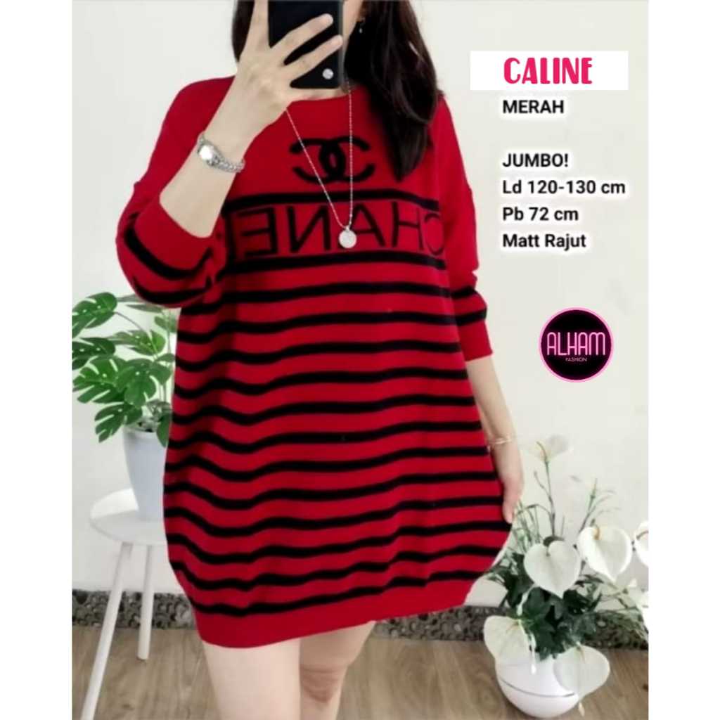 BLOUSE RAJUT WANITA OVERSIZE LD 130 MOTIF TERBARU PAKAIAN WANITA BAJU ATASAN LENGAN PANJANG KEKINIAN