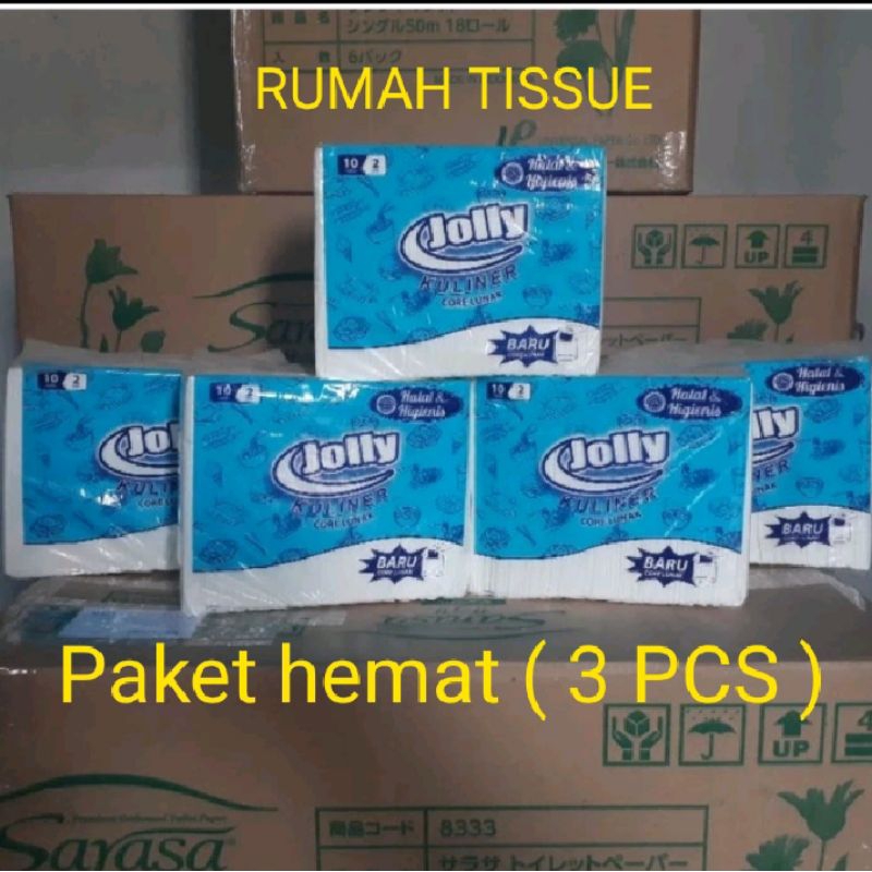 Tissue Facial jolly kuliner 700,gram 2ply ( Paket hemat isi 3 PACK)
