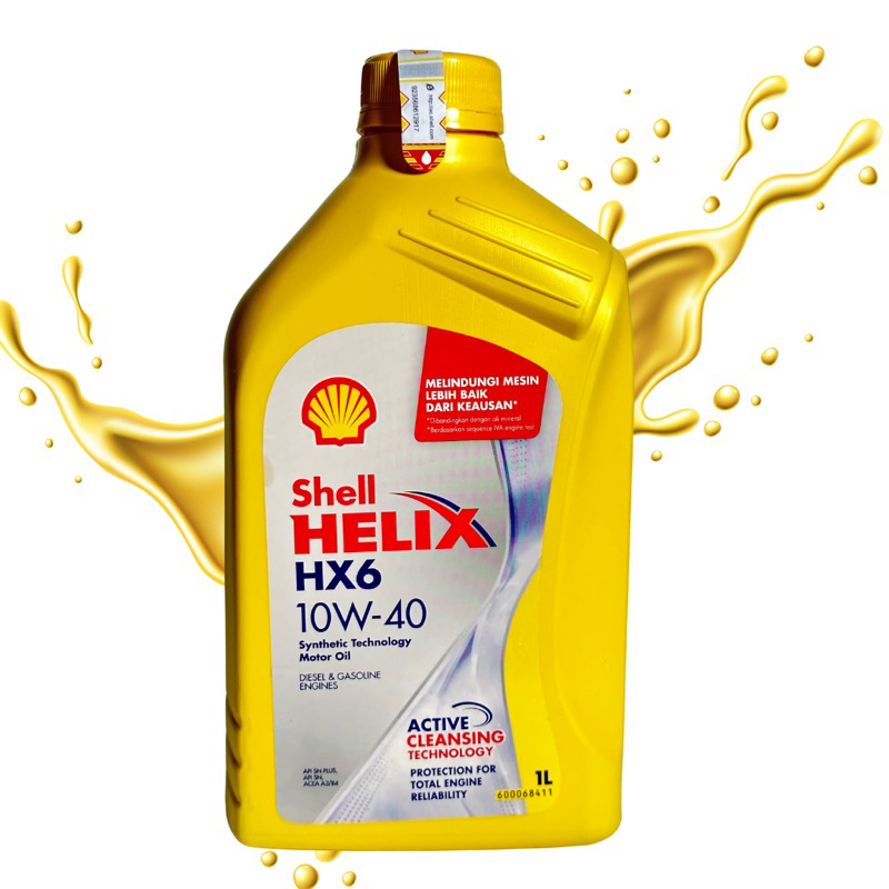Oli Shell Helix Hx6 Hx 6 1 Liter Oli Mesin Shell Helix HX6 HX 6 1Liter