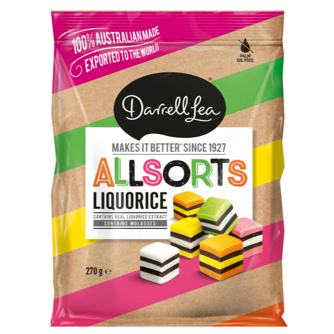 

Darrell Lea Allsorts Liquorice | 270g