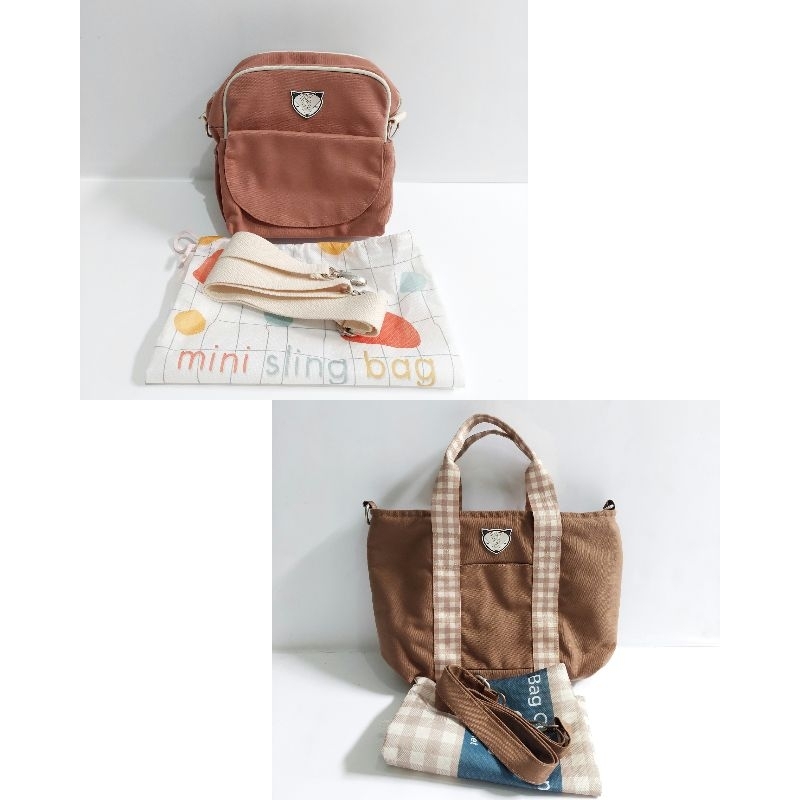 PRELOVED Cassy Sling Bag & Mini Sling DiaperBag Basic Little Munya