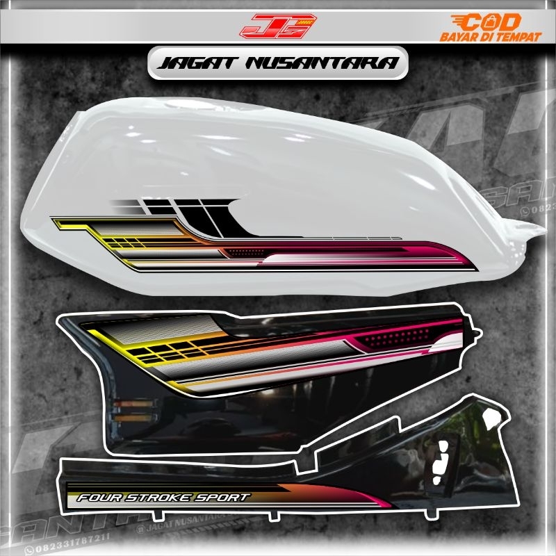 STRIPING GL VARIASI TERBARU, STRIPING GL 200, STRIPING GL CUSTOM HEREK, STRIPING GL RACING, STRIPING