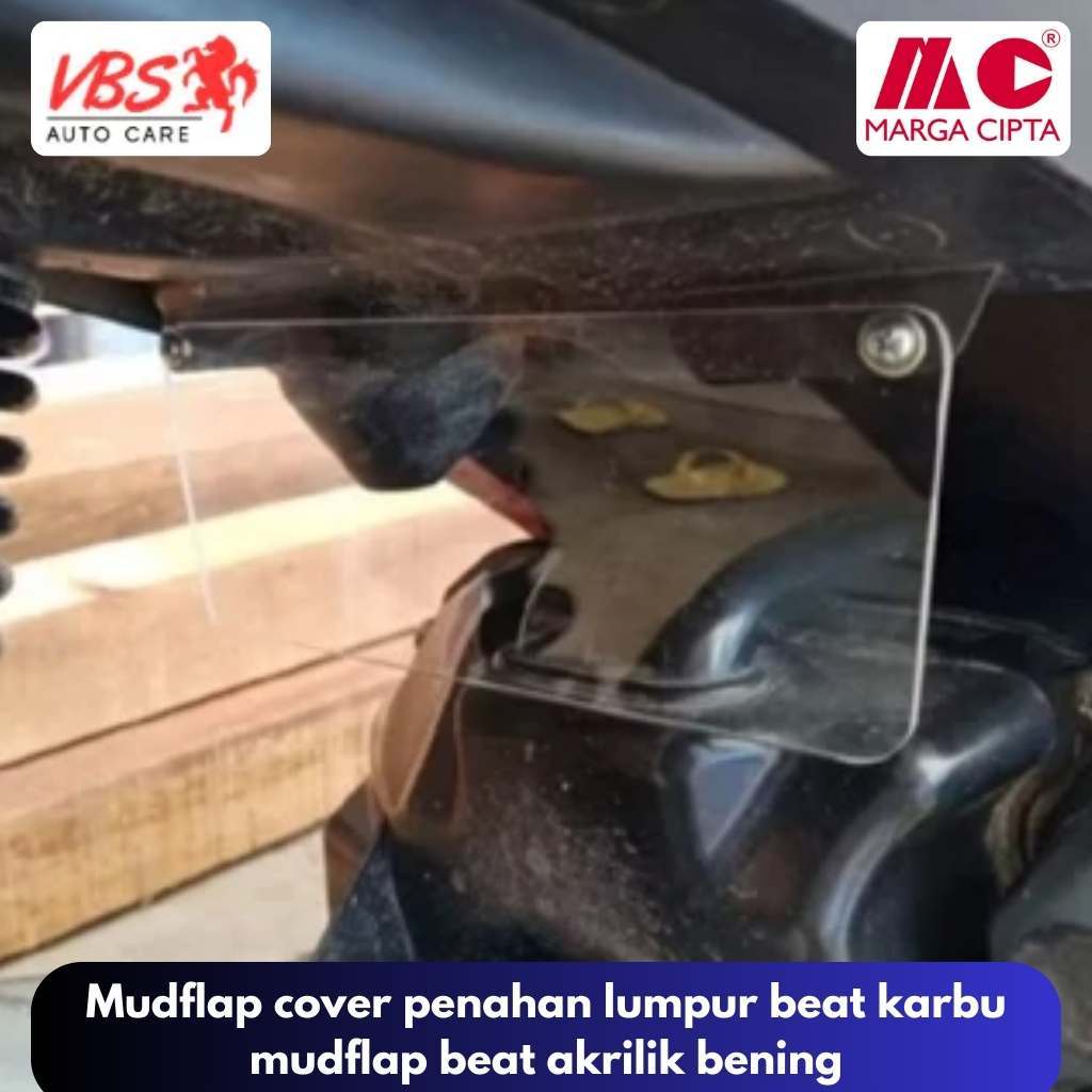 Mudflap cover penahan lumpur beat karbu mudflap beat akrilik bening