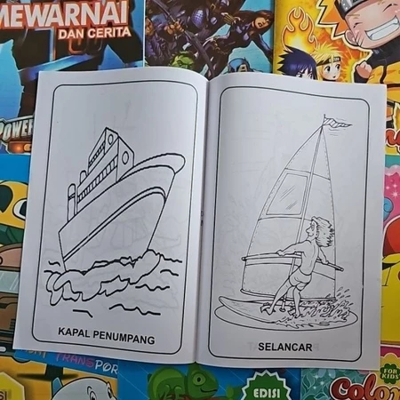 buku mewarnai anak / buku sketsa gambar / buku gambar