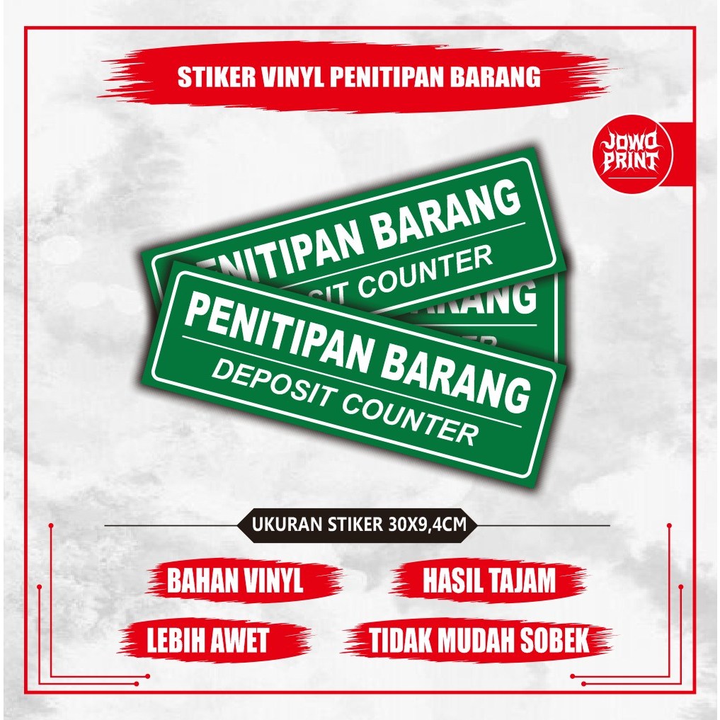 

Stiker vinyl penitipan barang - Stiker tempat penitipan barang