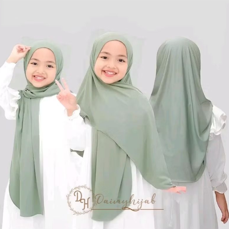 Pashmina Oval Anak | Pashmina Instan Oval Anak Jersey | Hijab Instan Oval Anak