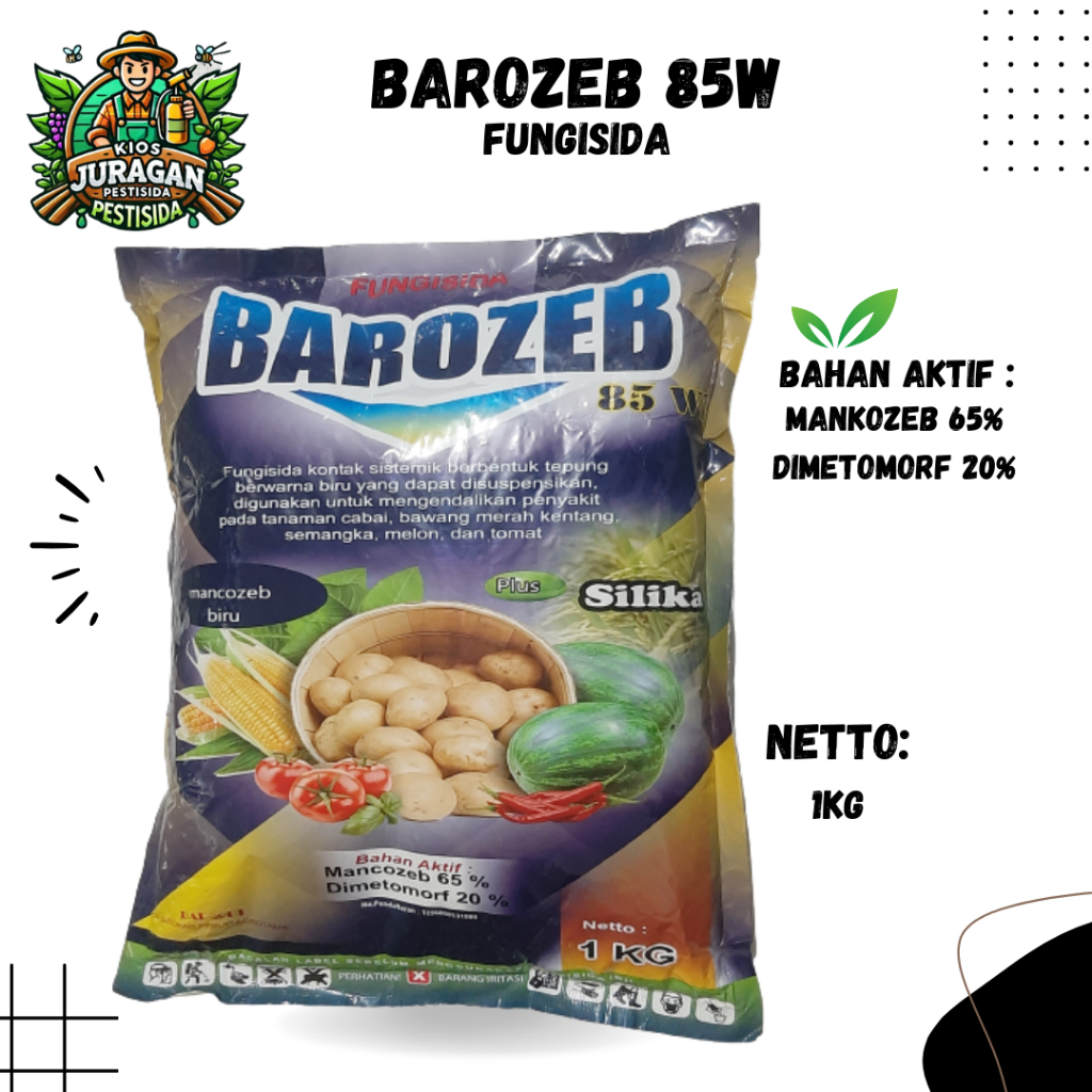 BAROZEB 85WP 1KG FUNGISIDA MANKOZEB BIRU
