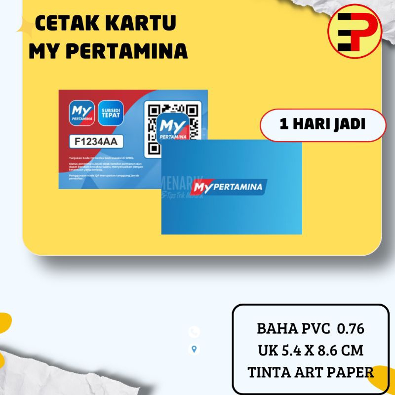 

CETAK KARTU MY PERTAMINA -TERMURAH 1 HARI JADI