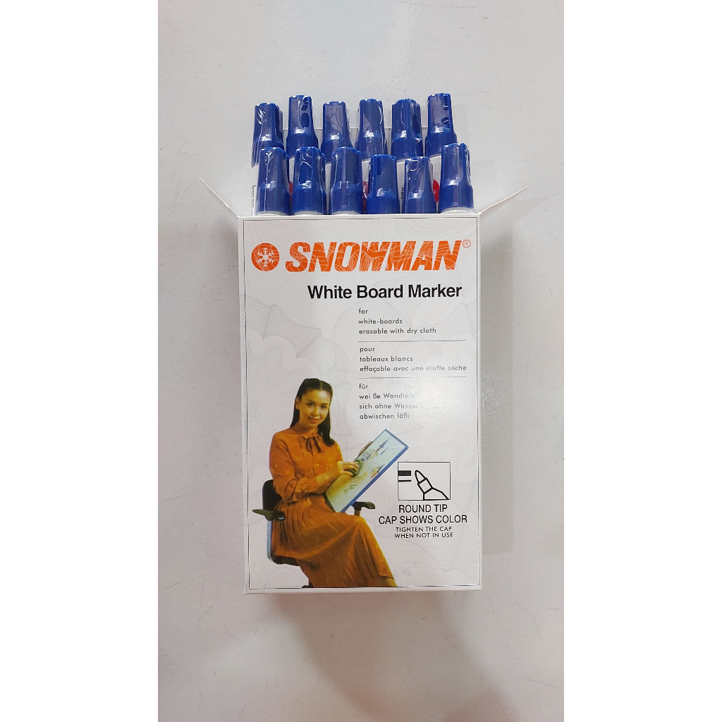 

D3W! spidol tidak permanen snowman BG-12 6pcs(1/2lusin) warna