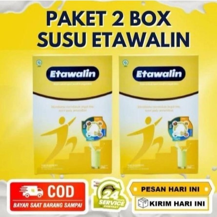 

2 BOX Etawalin Susu Asam Urat Tulang Dan Sendi Asli 100% Ori 1 Box 200g Halal Bpom Official Store