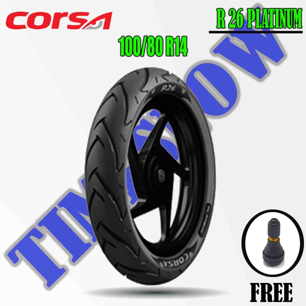 Ban Motor Matic CORSA R26 PLATINUM 100/80 Ring 14 Tubeless