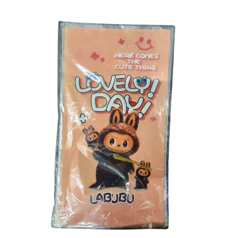 

Plastik ulang Tahun karakter Labubu isi 10 Lembar / Opp Ulang tahun