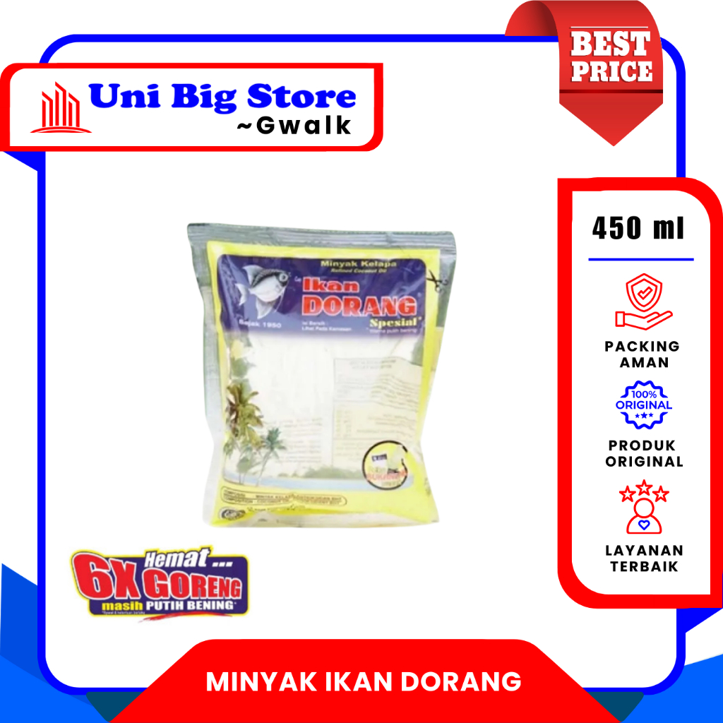 

MINYAK GORANG IKAN DORANG SPESIAL MINYAK KELAPA - 450 ml