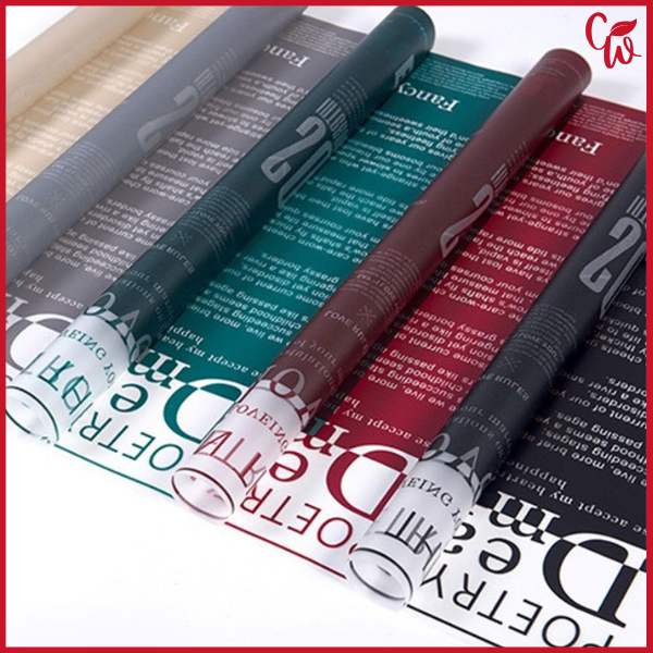 

Kertas Buket Bunga Transparan Cellophane Flower Wrapping Letter Waterproof Hand Bouquet Ecer KB6058