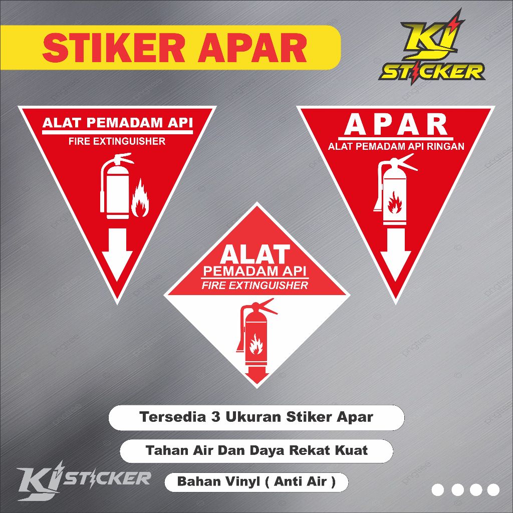 

KJ STIKER Promo Stiker Apar / Stiker Alat Pemadam / Rambu Kebakaran / Segitiga Alat Pemadam / Stiker Segitiga Apar / bahan Vinyle Anti Air