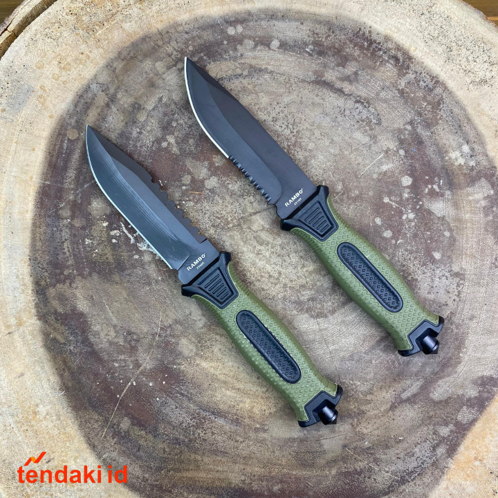 Pisau Belati Rambo 2948B Untuk Kegiatan outdoor dan camping Pisau camping Pisau Survival