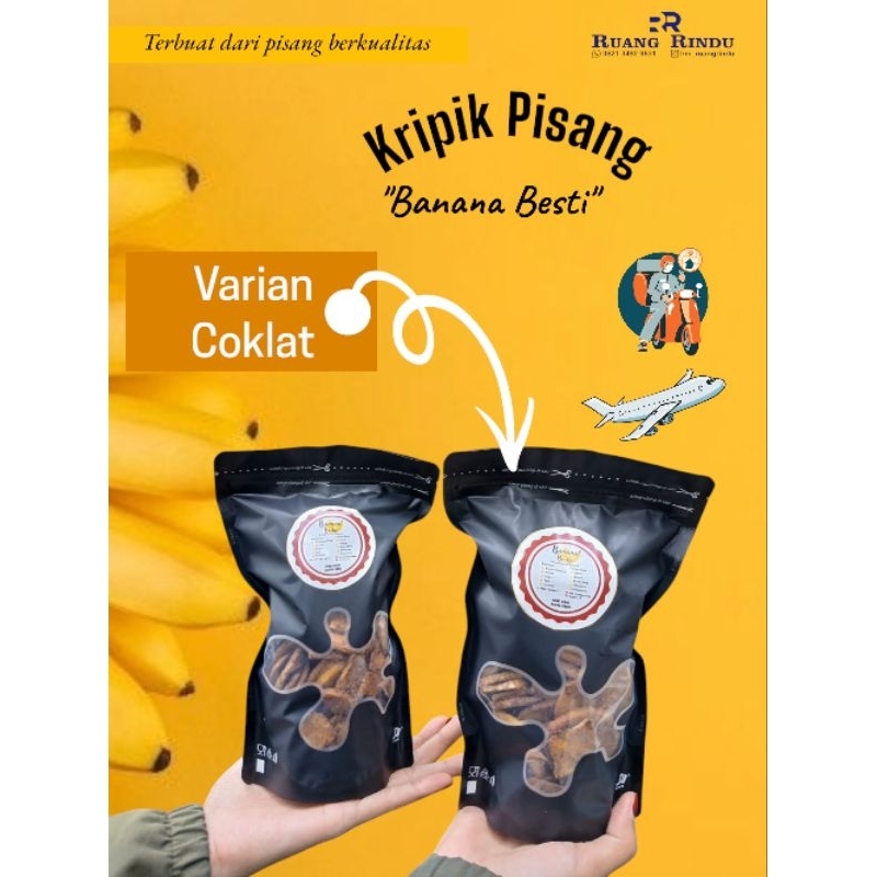 

KRIPIK PISANG PANGGANG MADU ANEKA RASA / BANANA BESTIE / VARIAN COKLAT / COKLAT PREMIUM / BY: HM_RUANG RINDU