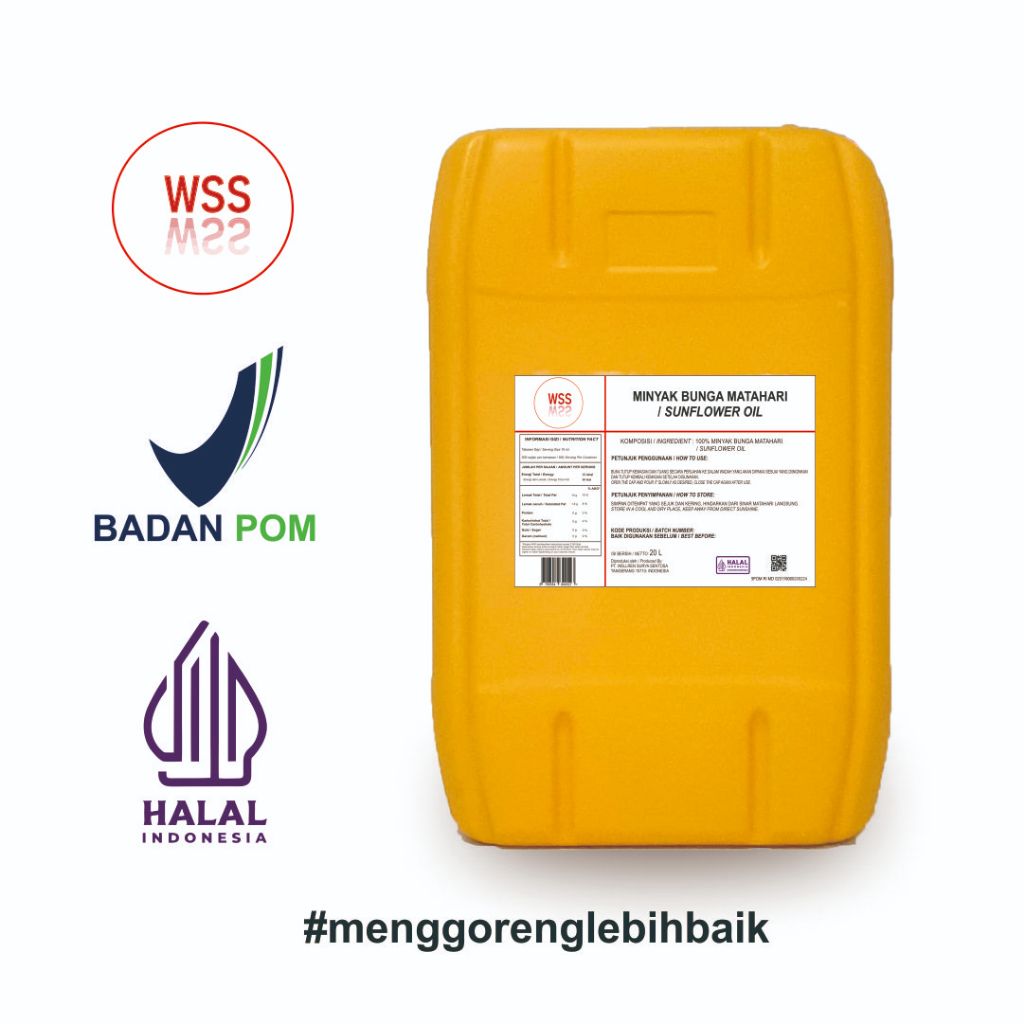 

WSS MINYAK BUNGA MATAHARI / SUNFLOWER OIL 20 L
