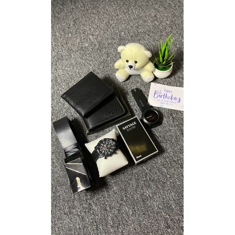 terbaru silvaniashop jam tangan pria savage hitam paket kado untuk cowok hadiah ulangtahun
