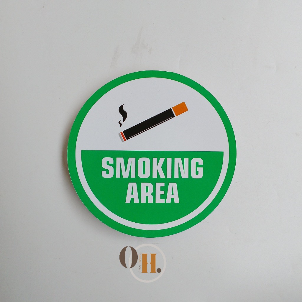 

Stiker smoking area - Stiker kawasan merokok - Stiker vinyl - Laminasi glossy