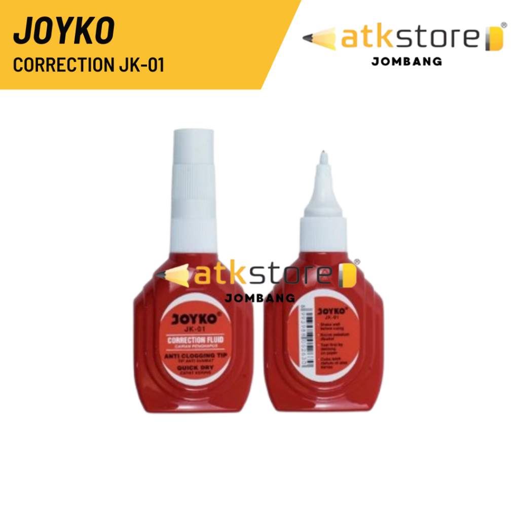 

Joyko Correction Pen JK-01 Tipe Ex Cair / Correction Fluid Cairan Koreksi Penghapus Cair Joyko