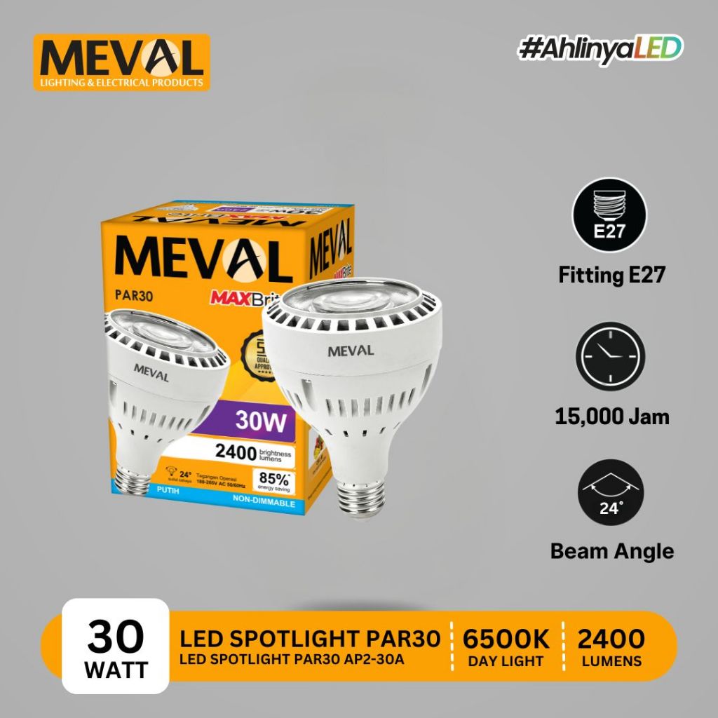MEVAL Lampu Sorot LED Spot Light dan Track Light - PAR30