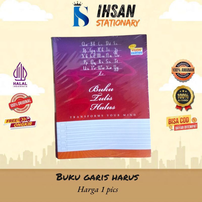 

Buku Tulis Vision Garis Halus/Garis 3 (1 Pcs)