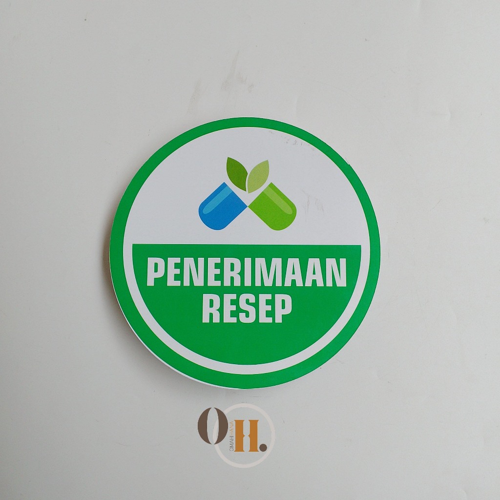 

Stiker ruang penerimaan resep - Stiker nama ruang - Stiker vinyl - Laminasi glossy