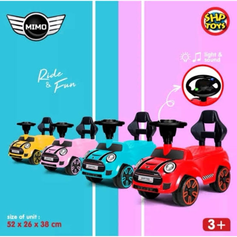 (BISA COD) MIMO 709 - SHP Toys Ride on Car MIMO 709 - SHP TOYS 709 Mainan mobil dorong sport Mimo 70