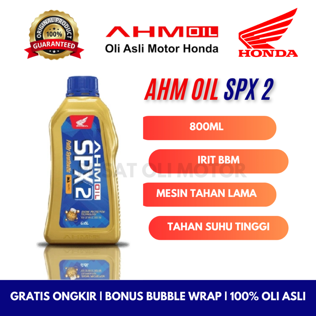 OLI AHM SPX2 MATIC 800ML OLI MOTOR HONDA 0.8L OLI SPX 2 ASLI