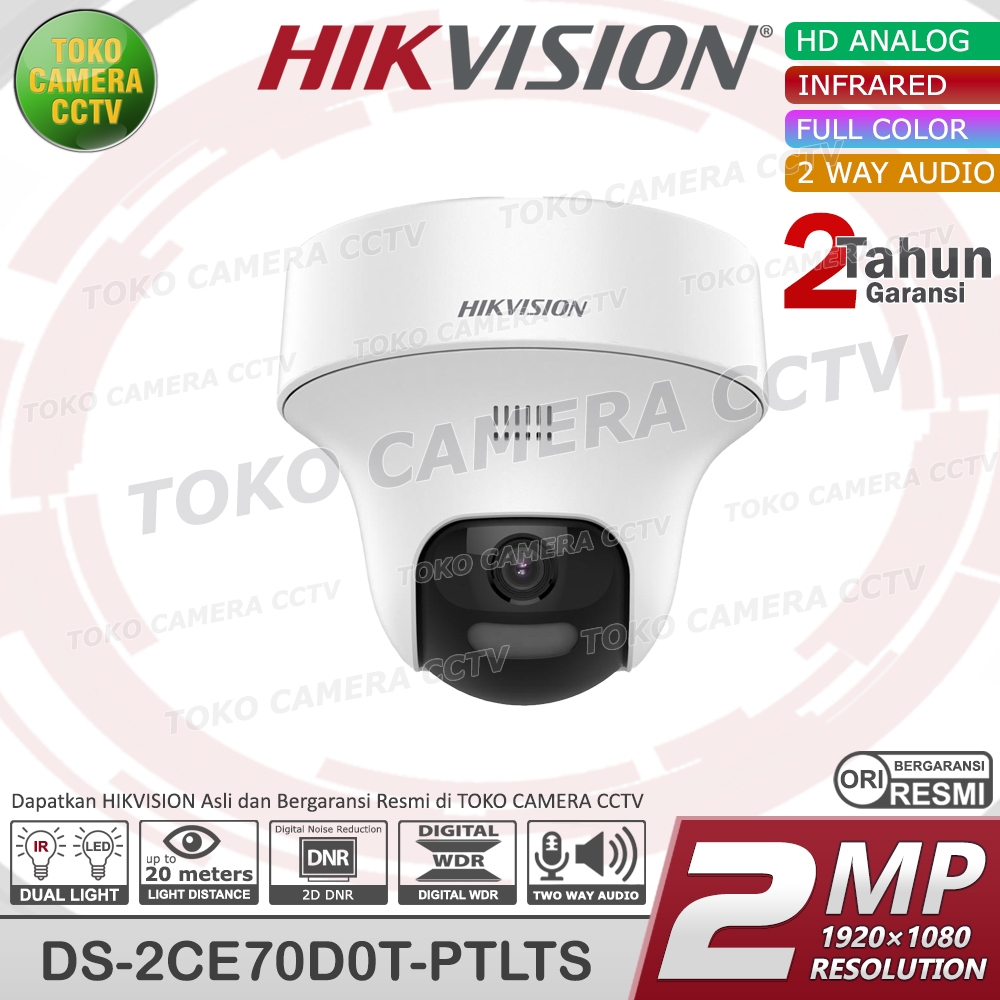 KAMERA CCTV ANALOG HIKVISION 2MP 1080P AUDIO PT TURRET INDOOR COLORVU