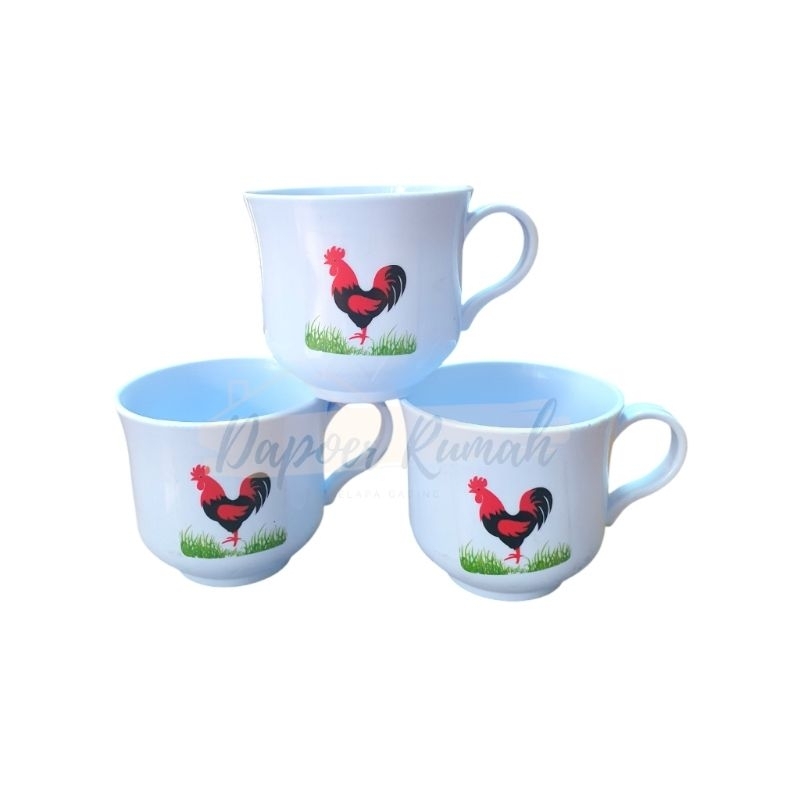 Cangkir Plastik Ayam Jago/Cangkir Kopi Plastik