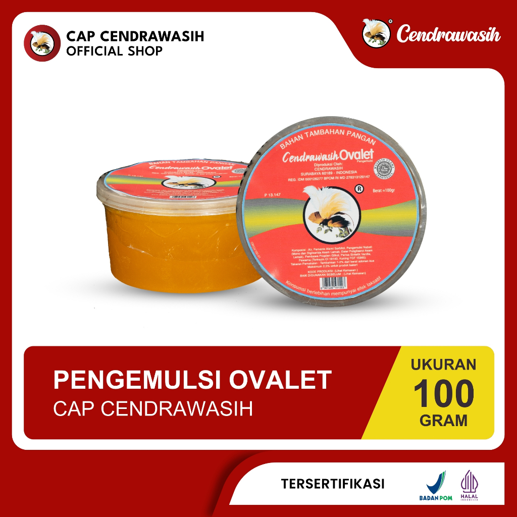 

Cap Cendrawasih Pengemulsi Ovalet 100gr