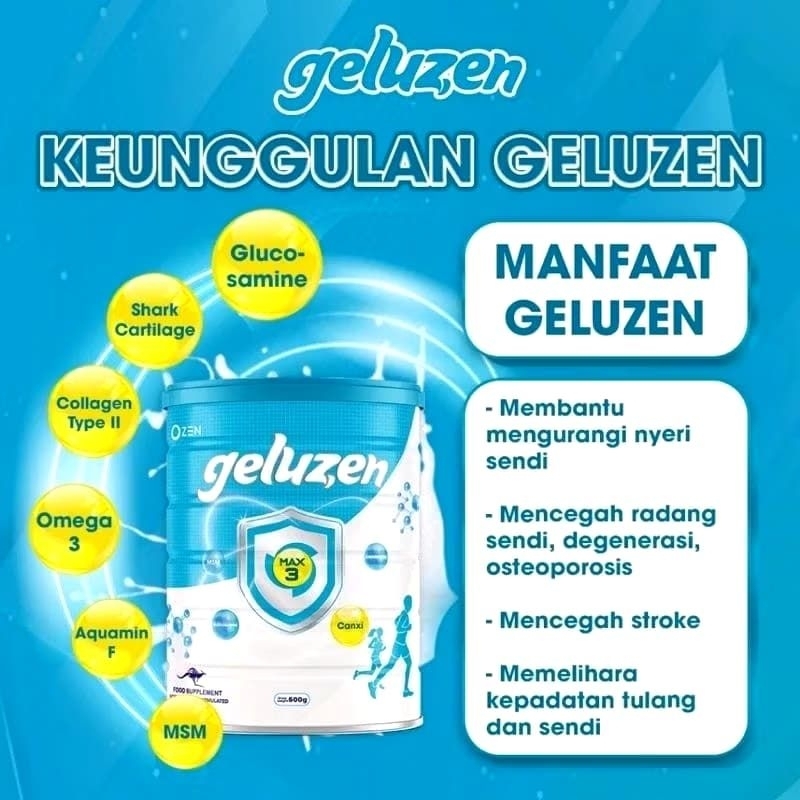 

GELUZEN SUSU UNTUK KESEHATAN OTOT TULANG DAN SENDI ORIGINAL MANJUR