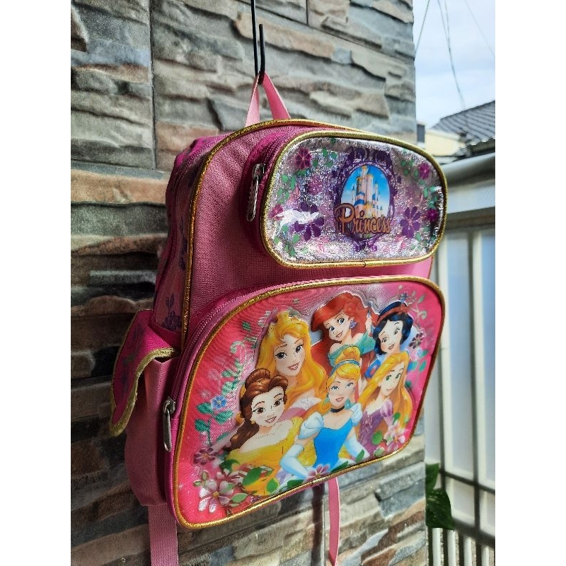 Ransel Pink DISNEY PRINCESS - TAS PRELOVED BRANDED ORIGINAL