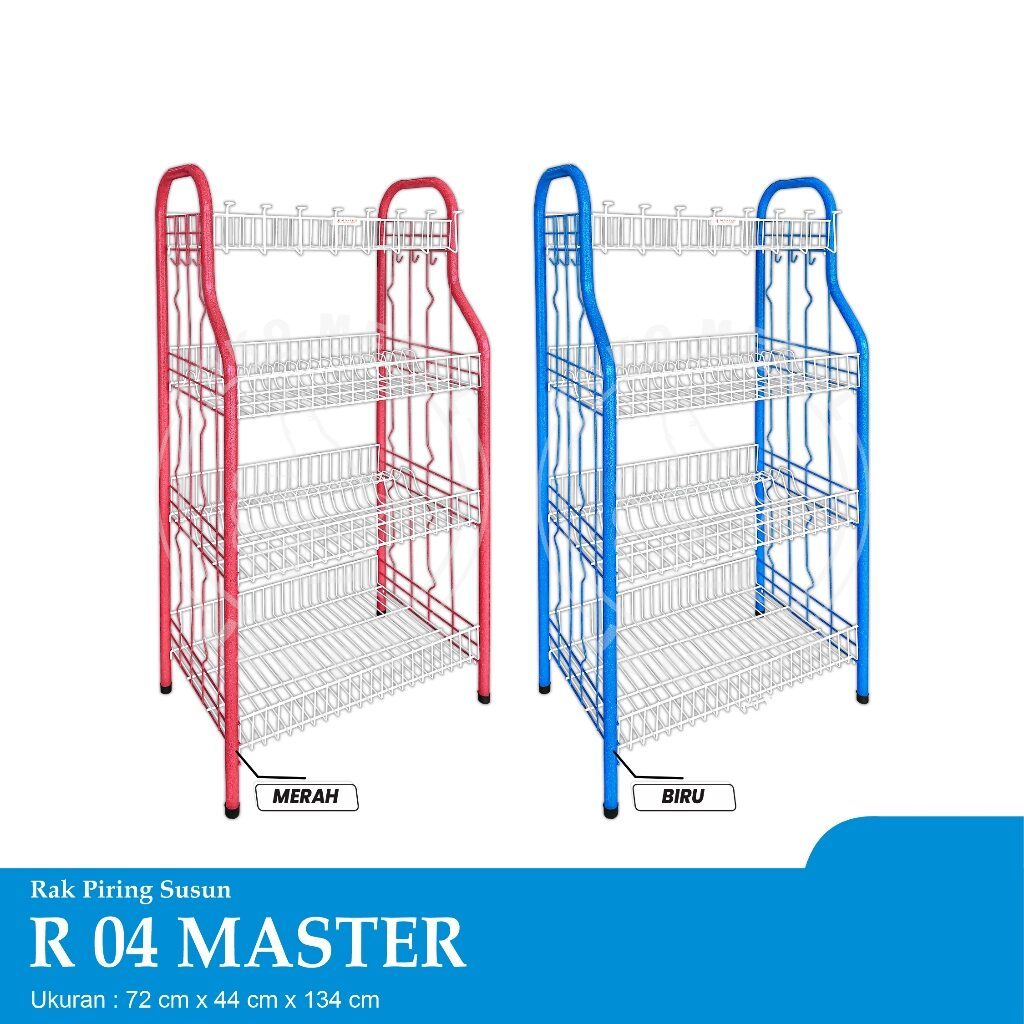 Rak Piring R04 MASTER Rak Dapur/Penyimpanan Serbaguna/Lemari Dapur/Rak Pengering Piring Dapur
