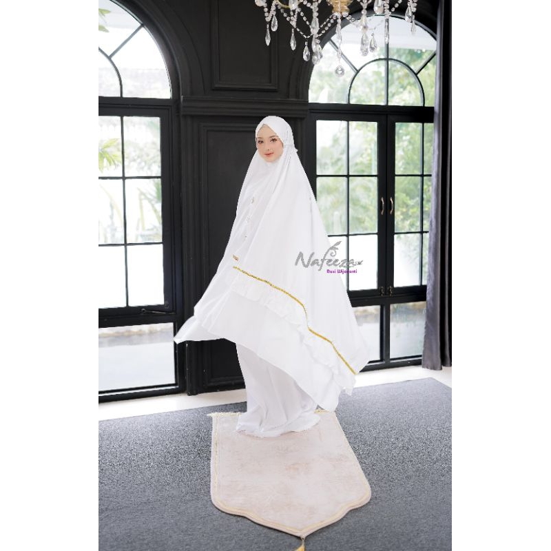 Mukena Travelling 2in1 Katun Import Premium Alat Sholat Ibadah Size Dewasa Cantik Unik Mewah Polos P