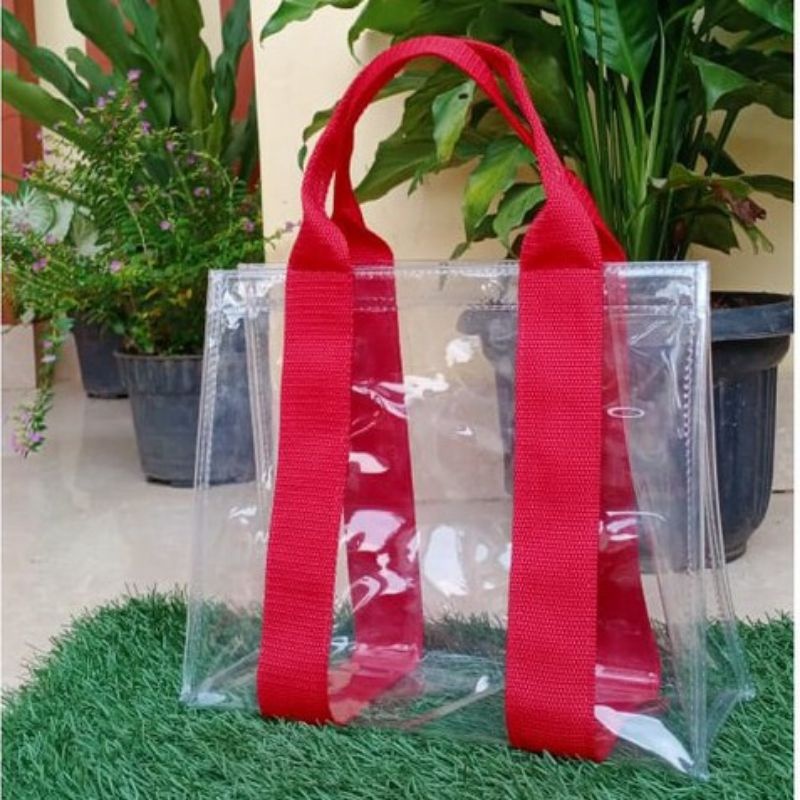 

TAS MIKA KOREA HAMPERS TRANSPARANT BENING UK 25 10 20 CM