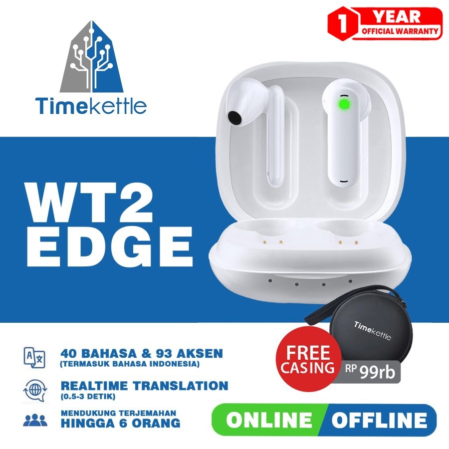 TimeKettle WT2 Edge ONLINE/OFFLINE translator alat penerjamah bahasa