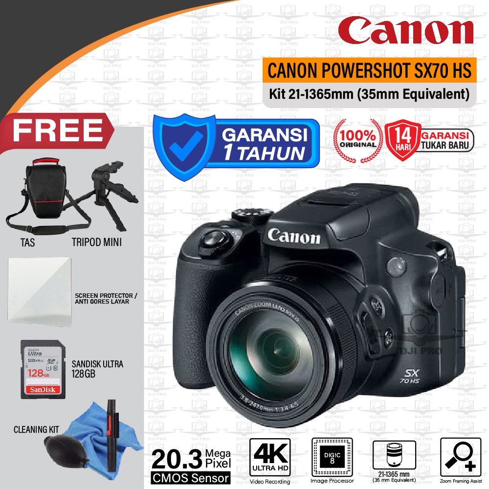 Canon PowerShot SX70 HS Camera Digital SX 70 HS / SX70HS / SX 70HS Garansi Resmi