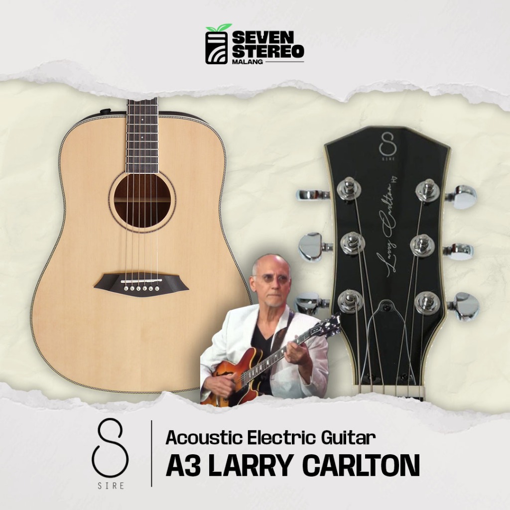 Sire A3 GS NT Larry Carlton Series Natural Acoustic Electric Guitar - Gitar Akustik Elektrik Signatu