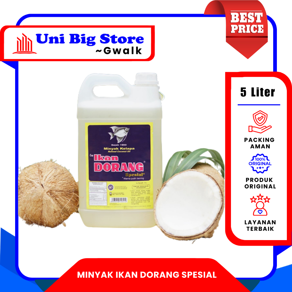 

MINYAK GORENG IKAN DORANG SPESIAL KELAPA JIRIGEN - 5 liter
