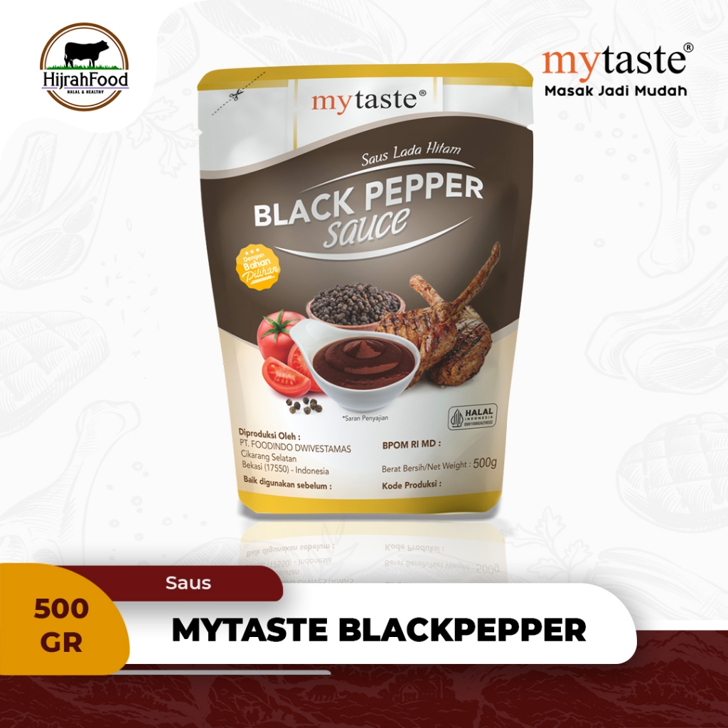 

MyTaste Black Pepper Sauce Saus Lada Hitam Dengan Bahan Pilihan 500gr