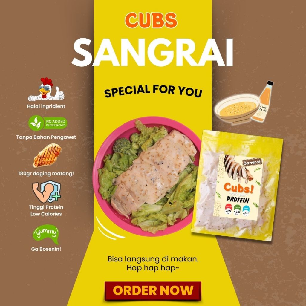 

CUBS Dada Ayam Protein Sangrai siap saji 180gr
