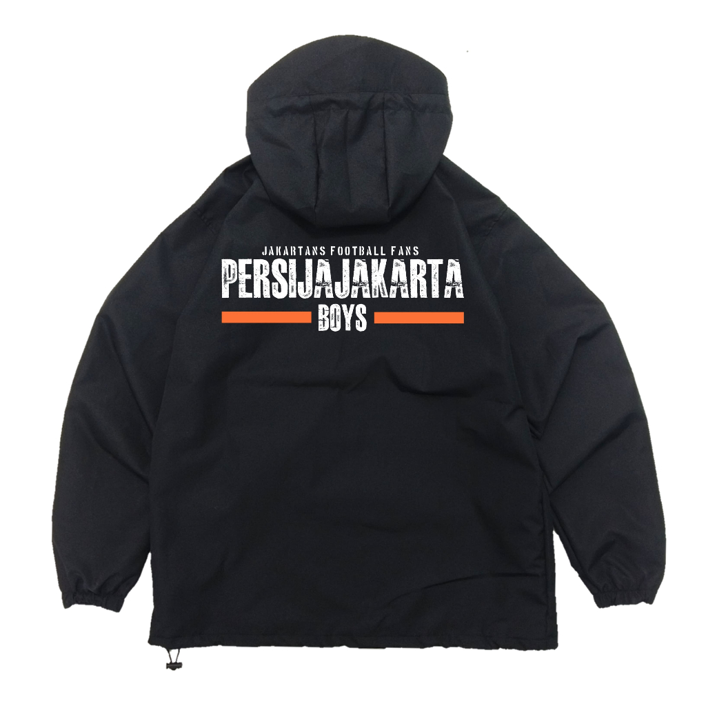 Jaket Cagoule Gropcore Sablon Ultras Casual Persija Jakarta Waterproof Unisex