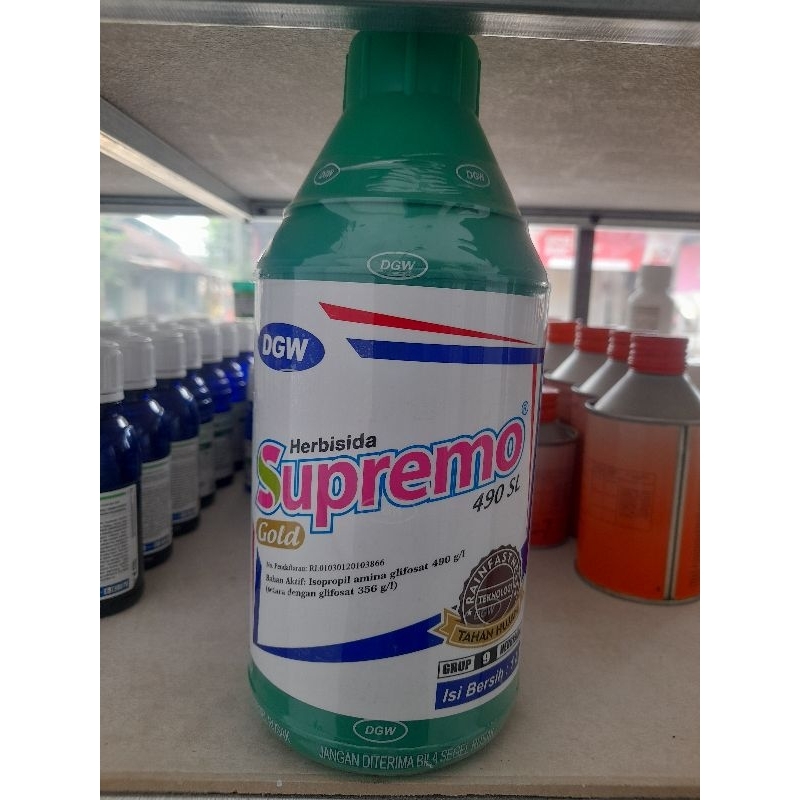 SUPREMO GOLD 490 SL 1 LITER HERBISIDA SISTEMIK OBAT PEMBASMI RUMPUT DAN GULMA SAMPAI AKAR